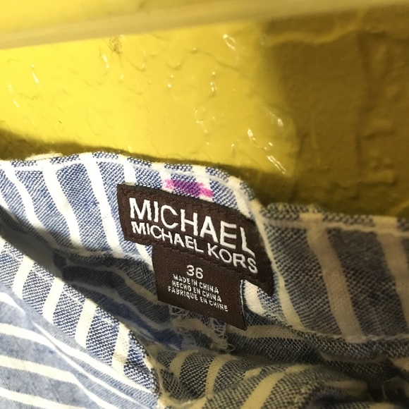 Michael Kors Blue Stripe Shorts - Picture 3 of 4
